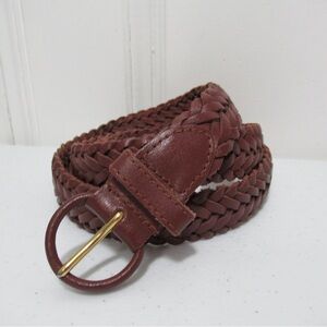 Surrey Brown Braided Leather Belt Size Large